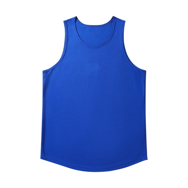 Timegard Mens Tank Tops Round Neck Sleeveless Athletic Tee Shirts Solid Color Casual Breathable Top