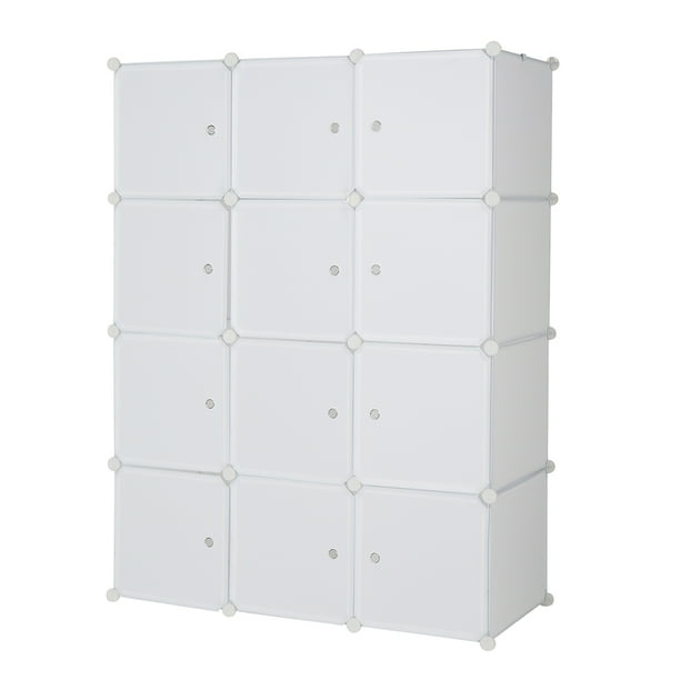Hassch 12 Cube Organizer Stackable Plastic Cube Storage Shelves Design