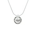 thumbnail image 2 of Delight Jewelry Silvertone Live in the Moment Heart Silver-tone You Mean the World to Me Ring Necklace, 18", 2 of 4