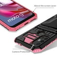 thumbnail image 5 of for Motorola Moto G30 6.5 inch Wallet Case, with Credit Card Holder Stand Kickstand Slim Rugged Shockproof Heavy Duty Defender Armor Military Grade Protective Phone Case - Pink, 5 of 9