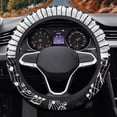 thumbnail image 2 of Uorisanigo Music Note Fluffy Steering Wheel Cover for Winter Elegant Car Steering Wheel Protector for Women Easy to Install Car Wheel Cover with Elastic Edge Soft Car Accessories Gift for Mom, 2 of 8