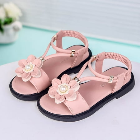 

NEGJ Cross Rubber Sandals Girls Kids Baby Non-Slip Sandals Shoes Flower Toddler Baby Shoes
