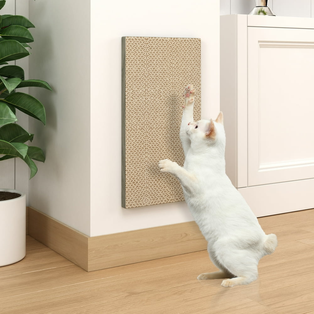 Way Basics Ecofriendly Wall Mount Scratch Pad Cat Scratcher, Grey