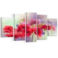 thumbnail image 2 of Watercolor Red Poppy Flowers Painting - Large Floral Canvas Artwork, 2 of 3
