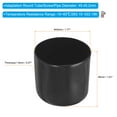 thumbnail image 2 of Uxcell 45MM Vinyl Rubber End Caps, 4 Pack Round Bolt Screw Covers Caps for Metal Tubing Bolts, Black, 2 of 7