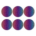 thumbnail image 2 of Balery 6 Pcs Leopard Neon Rainbow Gradientleather Coasters Set, Drink Table Cup Coasters For Living Room Kitchen Coffee Decor, 2 of 9