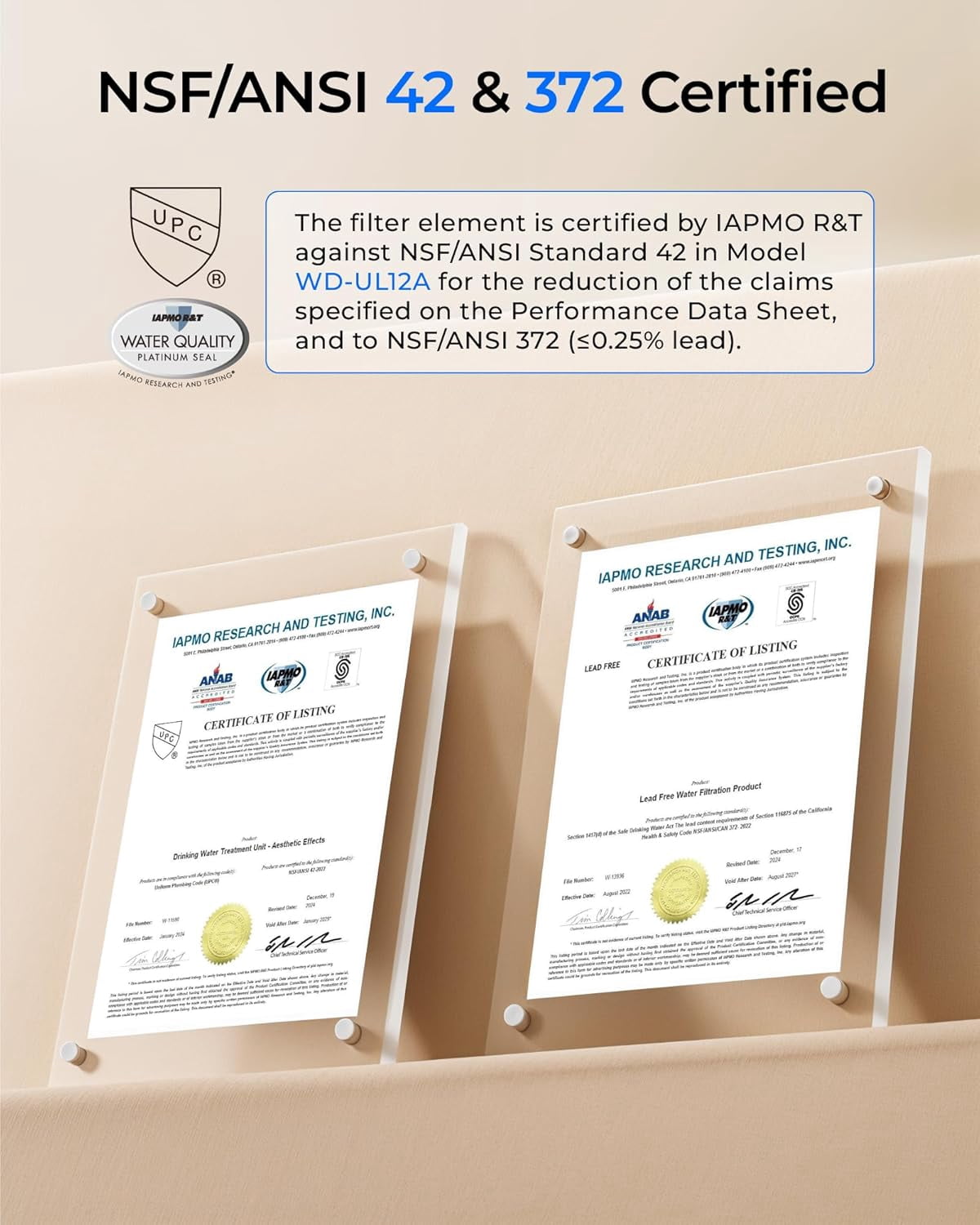 Waterdrop 10UA PRO Under Sink Water Filter, No Drill Required, Time Reminder, Easy Installation, 11000 Gallons, Does not Lower TDS