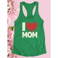 thumbnail image 3 of I Heart Mom Big Red Heart Racerback Tank Women -Image by Shutterstock, Female x-Small, 3 of 4