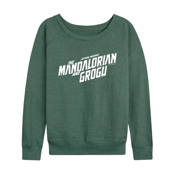 The Mandalorian And Grogu - White Movie Logo - Women's French Terry Long Sleeve Pullover