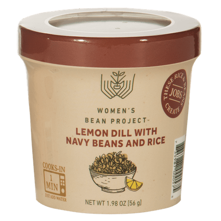 (6 Pack) Women's Bean Project Ready-To-Eat Lemon Dill with Navy Beans and Rice Cup, 1.98 oz.