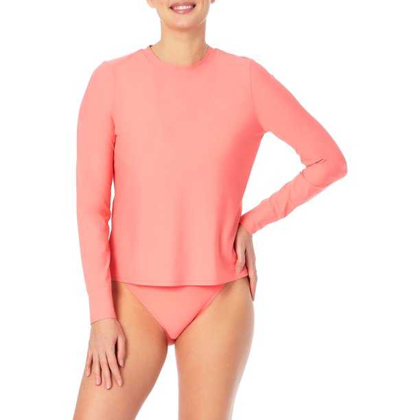 Time and Tru High Neck Nylon Spandex Rash Guard (Women's), 1 Count, 1