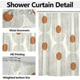 thumbnail image 3 of Boho Mid Century Shower Curtain Beige Abstract Shower Curtains for Bathroom Decor 72W x 72 L Inches Sun Arch Simple Modern Minimalist Waterproof Fabric Shower Curtains, 3 of 6