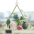 thumbnail image 2 of VerPetridure Imitation Flower Wall Decoration Metal Wreath Wrought Iron Wall Decoration, 2 of 2