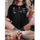thumbnail image 1 of Camiseta informal de cuello redondo para mujer con estampado geométrico de enfermera, tejido de punto de algodón, elasticidad media, ideal para todas las estaciones, ideal para deportes de ocio., 1 of 9