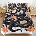 thumbnail image 6 of 3 Pcs Soft Bedding Set, Includes 1 Duvet Cover with Zipper And 2 Pillow,Shams Flower Entwined Snake King(102"×90"), 6 of 8