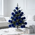thumbnail image 4 of Hvmvliv Flocked Christmas Ball Ornament Velvet Xmas Tree Hanging Bauble Shatterproof for Holiday Party Decor, 4 of 6