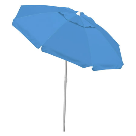 Caribbean Joe 6.5' Tilting Double Canopy Beach Umbrella with (Best Beach Umbrella 2019)