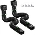 thumbnail image 1 of 2Pack Rain Gutter Downspout Extensions Flexible,Gutter Drain Extension Extendable from 1.75ft to 4.83ft (black), 1 of 8
