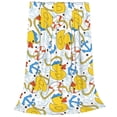 thumbnail image 2 of Honeii Ducks and Anchors Print Fleece Blanket - Throw Blanket for Bed, Sofa, Couch, Camping, and Travel , Microplush Ultra Soft Warm Blanket-80"x60", 2 of 7
