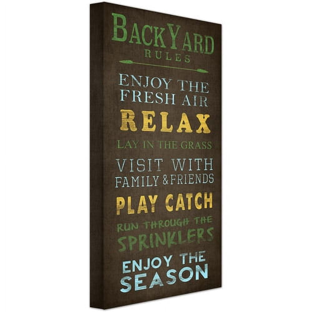 Backyard Rules II Wall Art