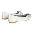 thumbnail image 2 of XY London Womens Ferne Broach Front Diamante Bridal Ballerina Flats, 2 of 4