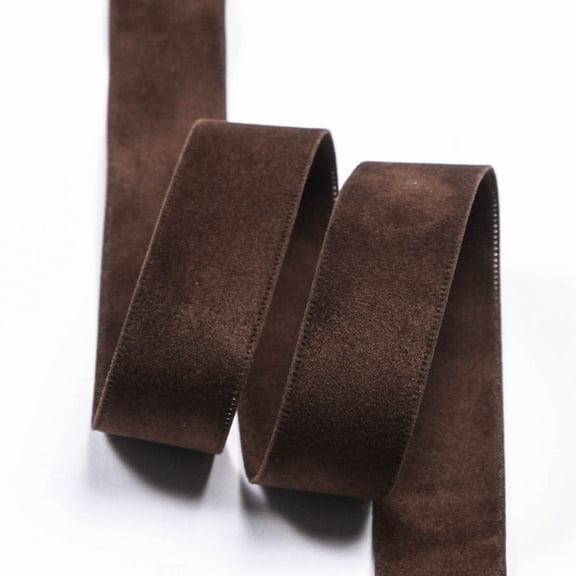 XmhyTop-A 10 Yards 2.5cm Wide Double Faced Velvet Ribbon Premium Gift Wrapping Wedding Decoration Ribbon, Soft Craft Ribbon,Dark Brown