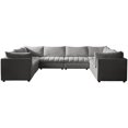 thumbnail image 3 of Maklaine Contemporary Velvet Modular Sectional with Deep Channel Tufting in Gray, 3 of 11