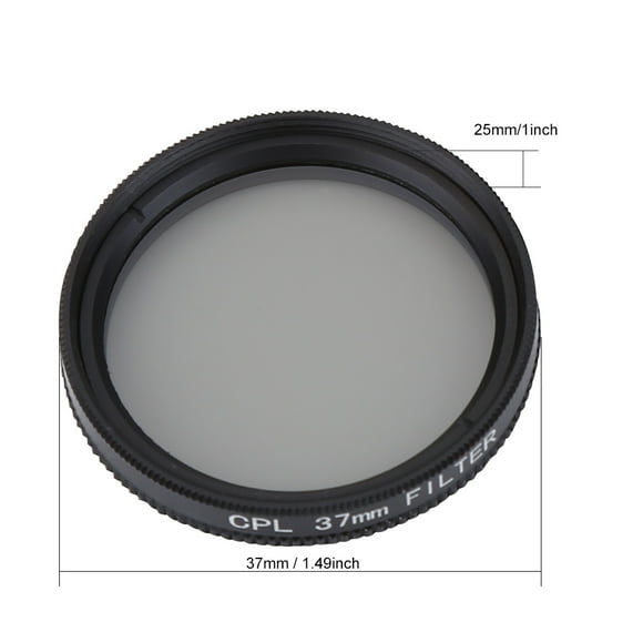 Metal Glass Lens Filter, Circular Polarizer, Brighter 37mm for CPL Lens CPL Filter Photography Lovers