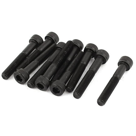

M6x40mm 12.9 Alloy Steel Screw Cap Point Hex Socket Screws Bolts Black 10Pcs