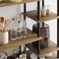thumbnail image 5 of Bestier Farmhouse Baker's Rack 5 Tier Microwave Oven Stand for Kitchen,  Retro Oak, 5 of 7