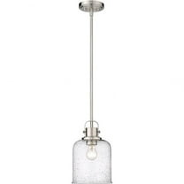 1 Light Pendant in Transitional Style-12.5 inches Tall and 8 inches Wide-Brushed Nickel Finish Bailey Street Home 372-Bel-4620038