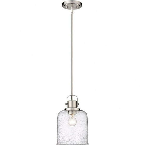 1 Light Pendant in Transitional Style-12.5 inches Tall and 8 inches Wide-Brushed Nickel Finish Bailey Street Home 372-Bel-4620038