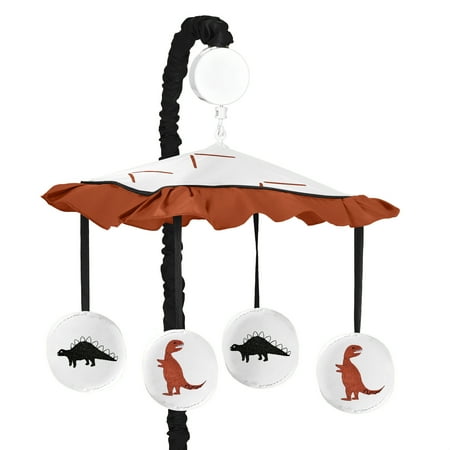UPC: 0846480090595 | Mod Dinosaur Black and Orange Musical Mobile by Sweet Jojo Designs