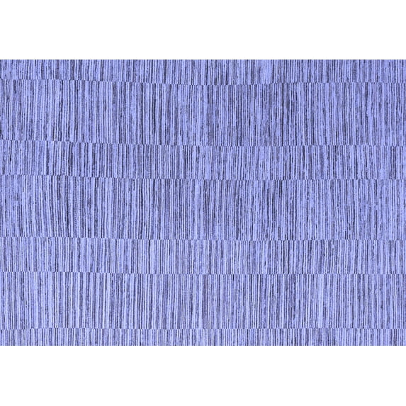 Ahgly Company Indoor Rectangle Solid Blue Modern Area Rugs, 7' x 9'