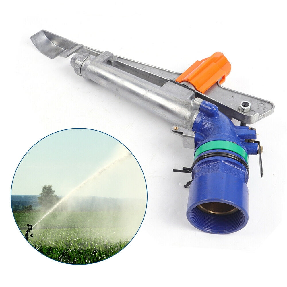 2" Irrigation Spray Gun Sprinkler Gun Large 360° Adjustable Impact Area Water 