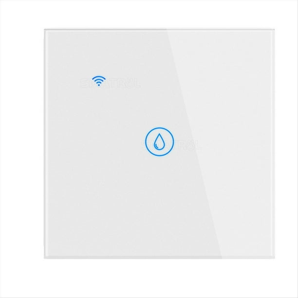Interruptor Inteligente para Calentador Agua con WiFi Táctil 40A, Temporizador con Control por Voz y Aplicación Tuya Smart Life, Panel Vidrio, Interruptor de Pared, Color .