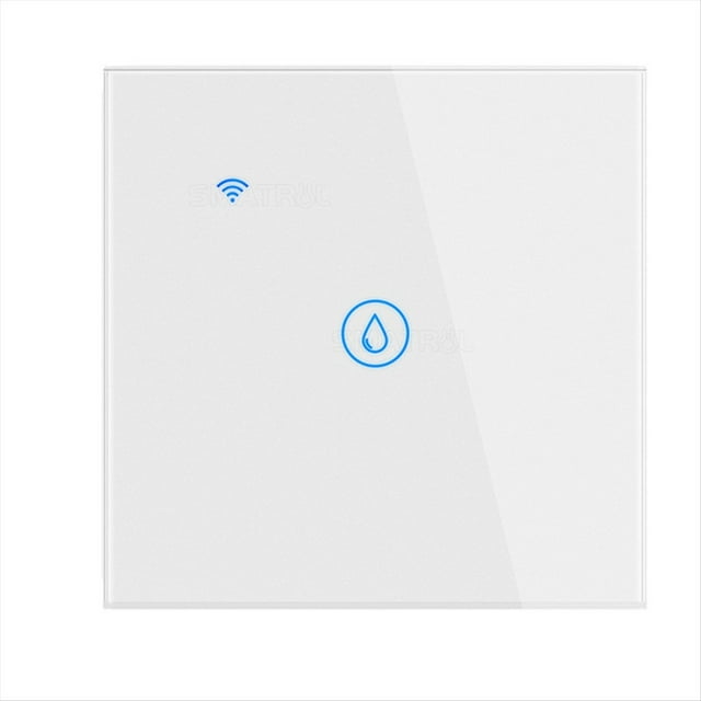 Interruptor Inteligente para Calentador Agua con WiFi Táctil 40A, Temporizador con Control por Voz y Aplicación Tuya Smart Life, Panel Vidrio, Interruptor de Pared, Color .