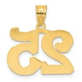 thumbnail image 6 of Diamond2Deal Mother's Day Gift 14K Yellow Gold Polished Etched Number 25 Pendant for Women, 6 of 6
