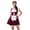 Wine, variant on LEKWK Dirndl Dresses Women Ruffled Puff Short Sleeve Lace Apron Cosplay Fancy Dress German Oktoberfest Costume for Halloween Theme Party