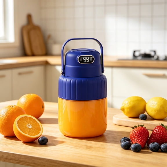 Portable Blender USB Rechargeable, Personal Blender for Smoothies and Shakes with 6 Blades, Cordless Juicer Cup for Travel Gym Office, Blue