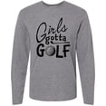 thumbnail image 3 of Inktastic Girls Gotta Golf Long Sleeve T-Shirt, 3 of 5