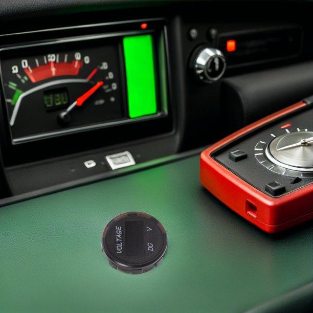 WEUVEB Medidor Voltímetro Digital Redondo Para Control De Batería En Rv Y Embarcaciones