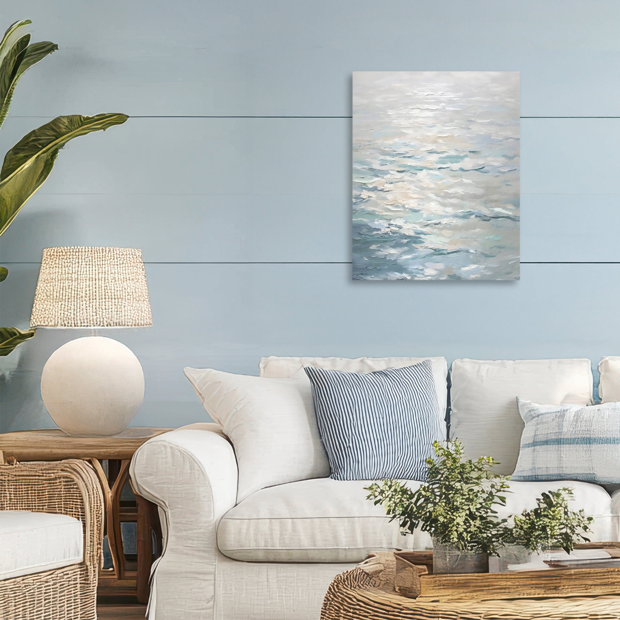 Stupell Industries Shallow Reflections Calm Sea Canvas Wall Art, design by Riley B