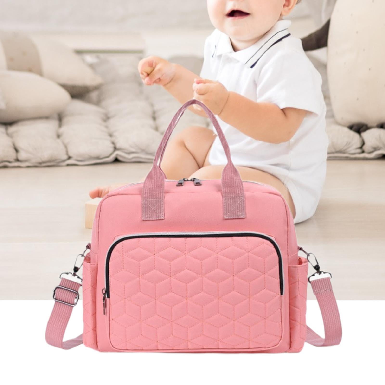 LeeQinersw Diaper Bag Diaper Bag Multifunctional Baby Essentials Waterproof Handbag for Mom pink
