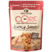 Wellness CORE Simply Shreds, Wild Salmon & Tuna in Broth, 1.75 oz (Pack of 12)