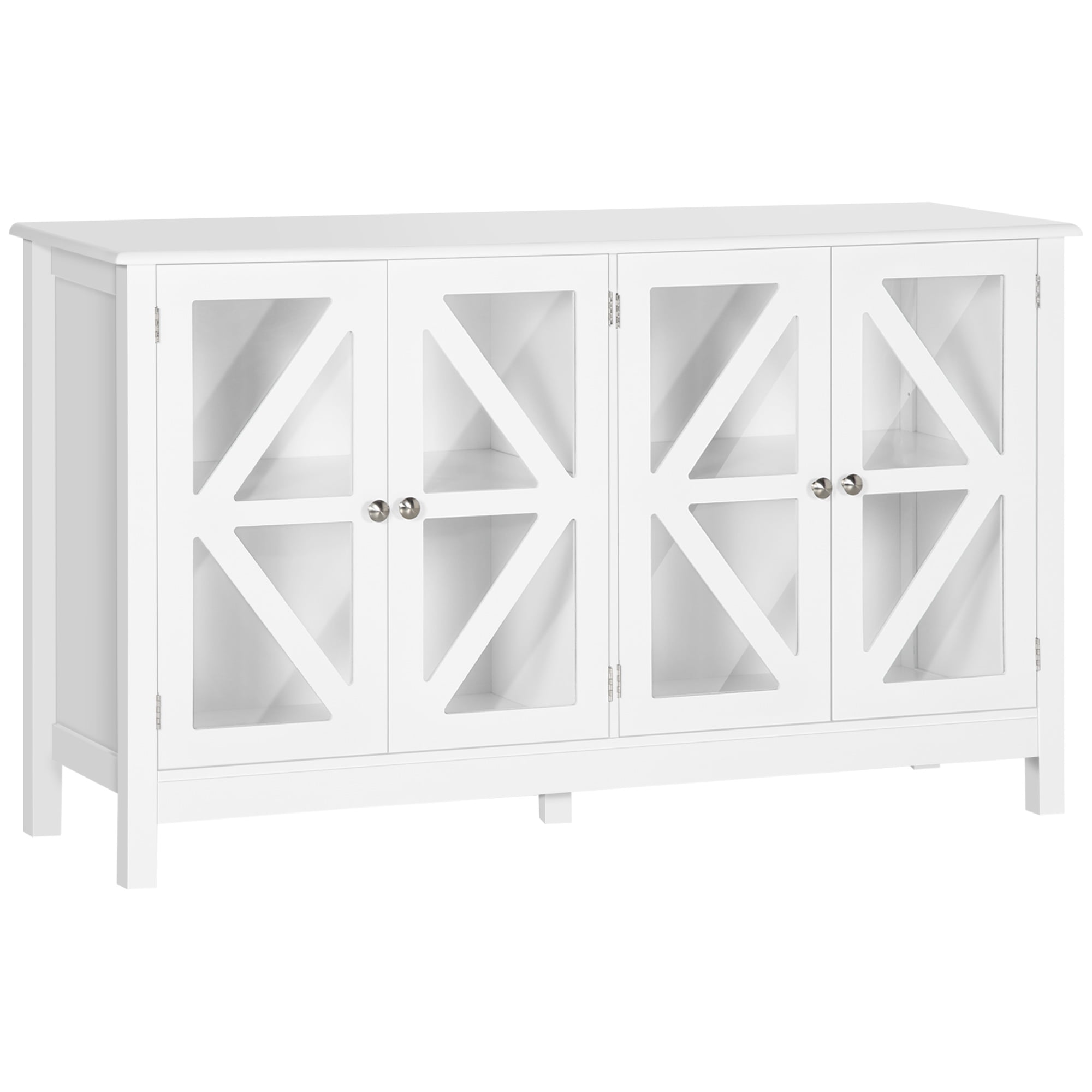 Sideboard, Buffet with Tempered Glass Doors and