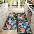 thumbnail image 4 of Kitchen Rugs Sets Of 2,Pioneer Flower Floral Print Pattern Anti Fatigue Kitchen Mat Rugs Non Slip Washable,Decorative Kitchen Floor Mats for Kitchen,Sink,Laundry,17"x47"+17"x47", 4 of 5
