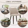 thumbnail image 6 of Modern Fabric Side Dining Chairs, Upholstered Dining Room Chairs Set of 4 - Camel, 6 of 8
