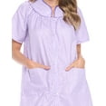 thumbnail image 5 of Casual Nights Women's Snap front House Dress Short Sleeve Woven Duster Housecoat Lounger Sleep Dress, 5 of 5