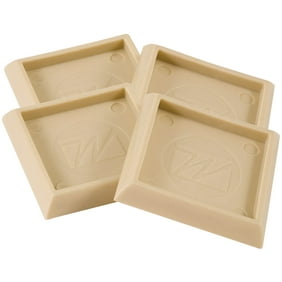 9168 3 Almond Smooth Rubber Square Caster Cups Walmart Com Walmart Com
